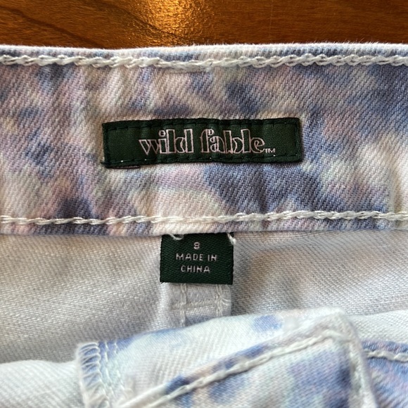 Wild Table Tie Dye Shorts, Longer Back, Frayed, Stretchy & Soft (Size 8) - Picture 3 of 5